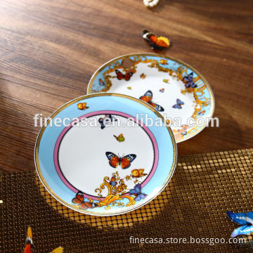 8 Inches Luxury Fine New Bone China Butterfly Plate set of Song of Joy